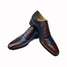 Cargar imagen en el visor de la galería, Bostoniano Azul Cafe GALBAR zapatos de vestir