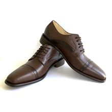 Cargar imagen en el visor de la galería, GALBAR Ferrero Derby artesanal zapato Derby Ferrero/Moka