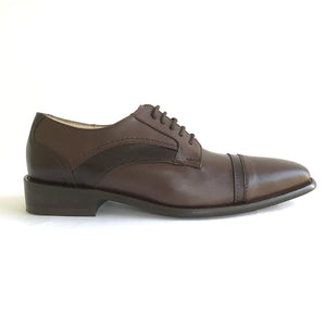 GALBAR Zapato Derby Ferrero/Moka - Artesanal - Hecho a mano zapatos para traje   zapatos de vestir