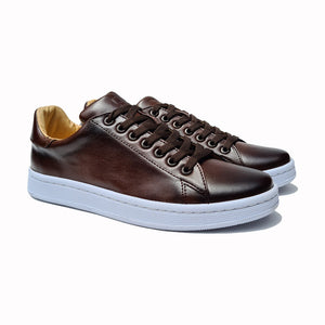 GALBAR Tenis de piel Cafe Chocolate